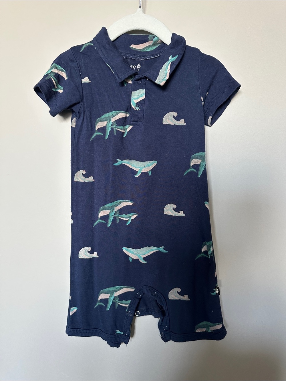 Kyte Baby whale romper